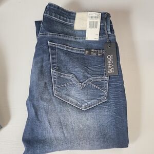 BUFFALO Men’s Dark Blue Straight Stretch Jeans SIZE 33/34